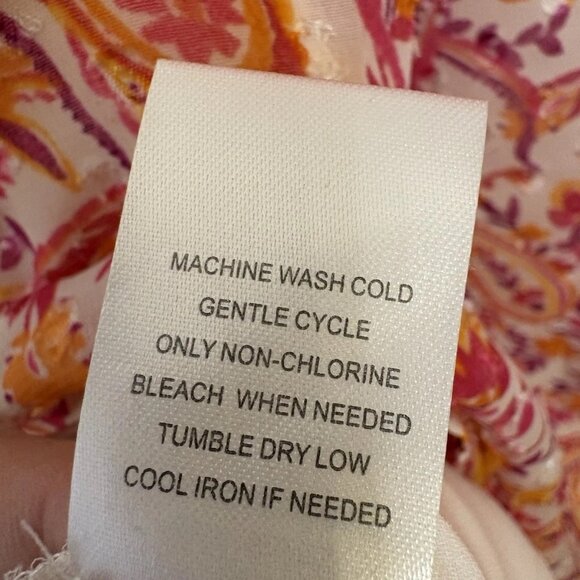 Les Serein Stitch Fix Paisley Boho Peasant Flowy Tunic Top | 2X NWT Pink Orange - Picture 7 of 7